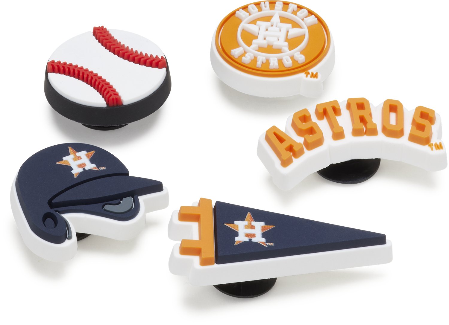Crocs Houston Astros Jibbitz Charms 5-Pack