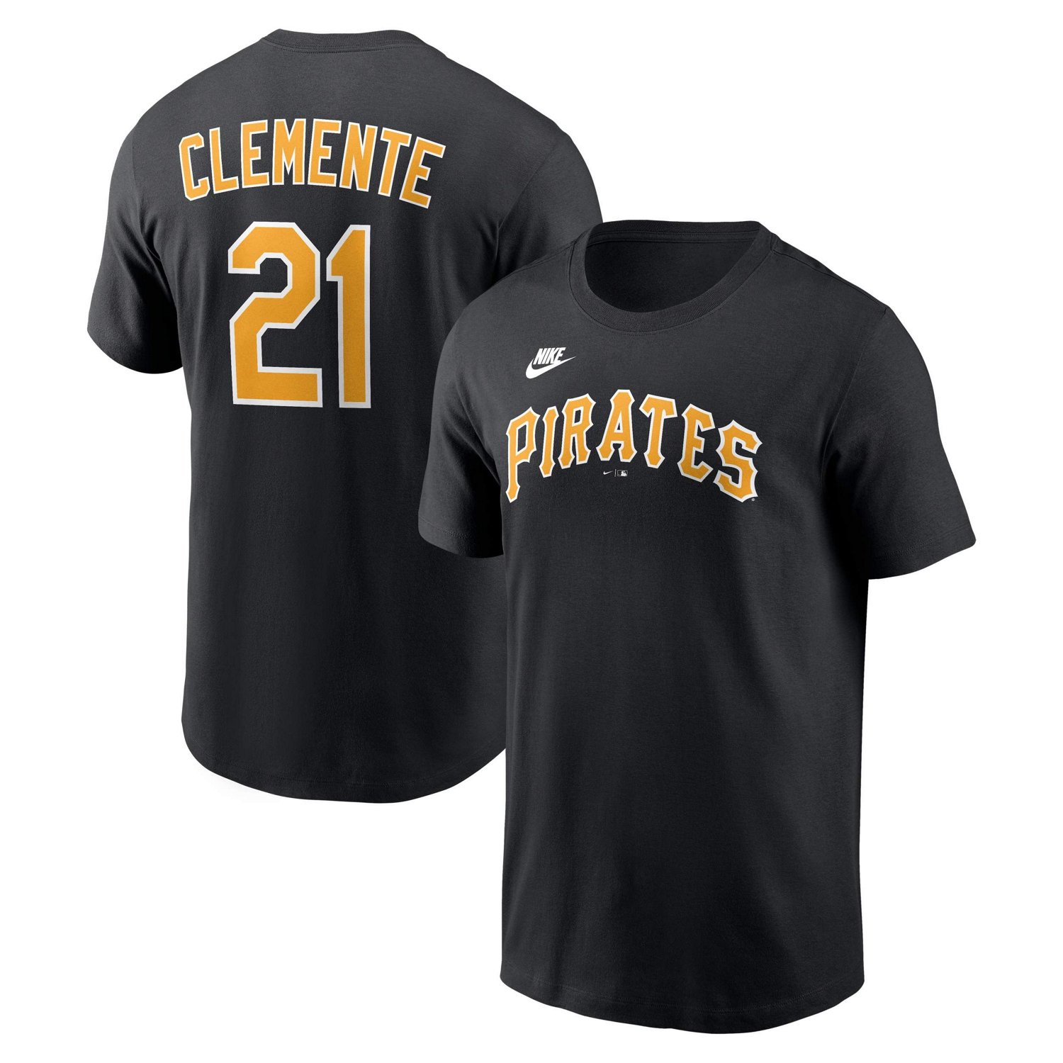 Nike Roberto Clemente Pittsburgh Pirates Cooperstown Collection Name  Number T-Shirt