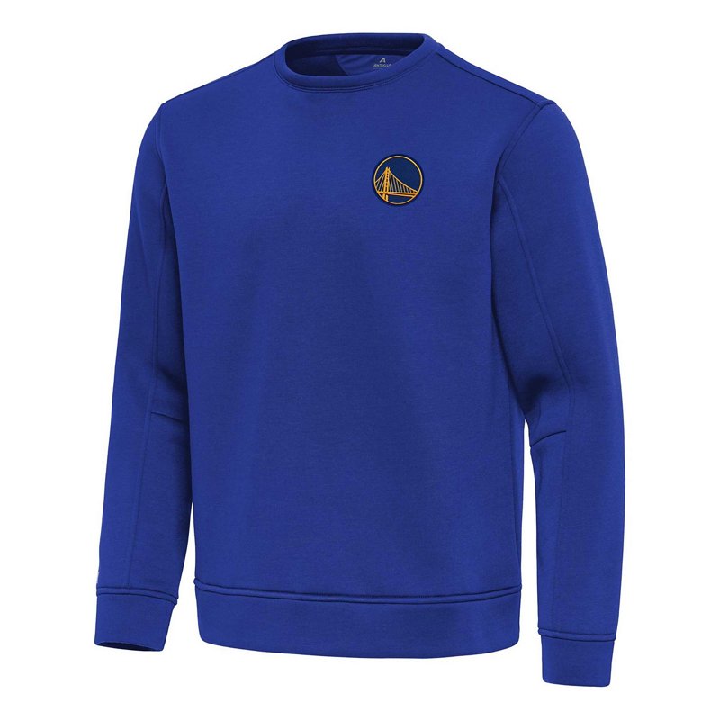 Men's Antigua  Royal Golden State Warriors Relevant Pullover Sweatshirt