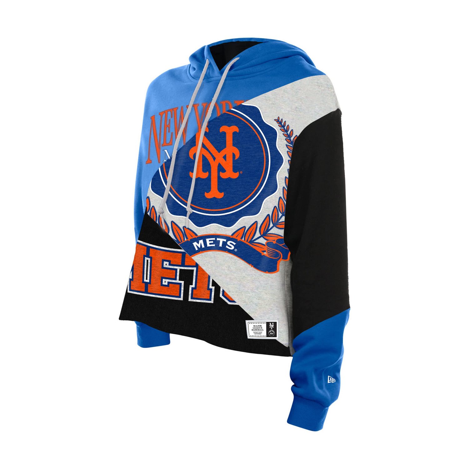 New Era New York Mets Upcycled Color Block Cropped Boxy Hoodie - view number 2