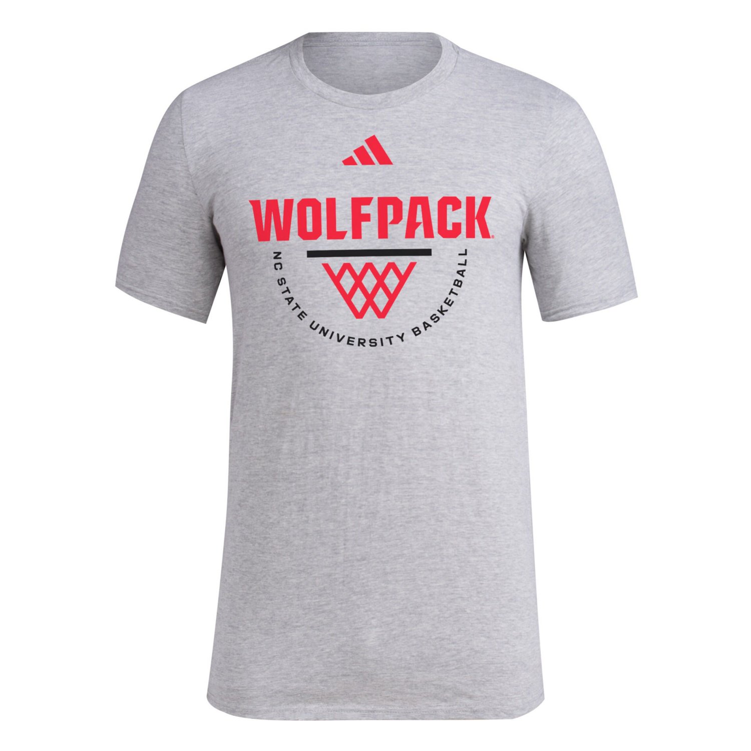 adidas NC State Wolfpack Basketball Practice Net Arch Pregame T-Shirt - view number 2