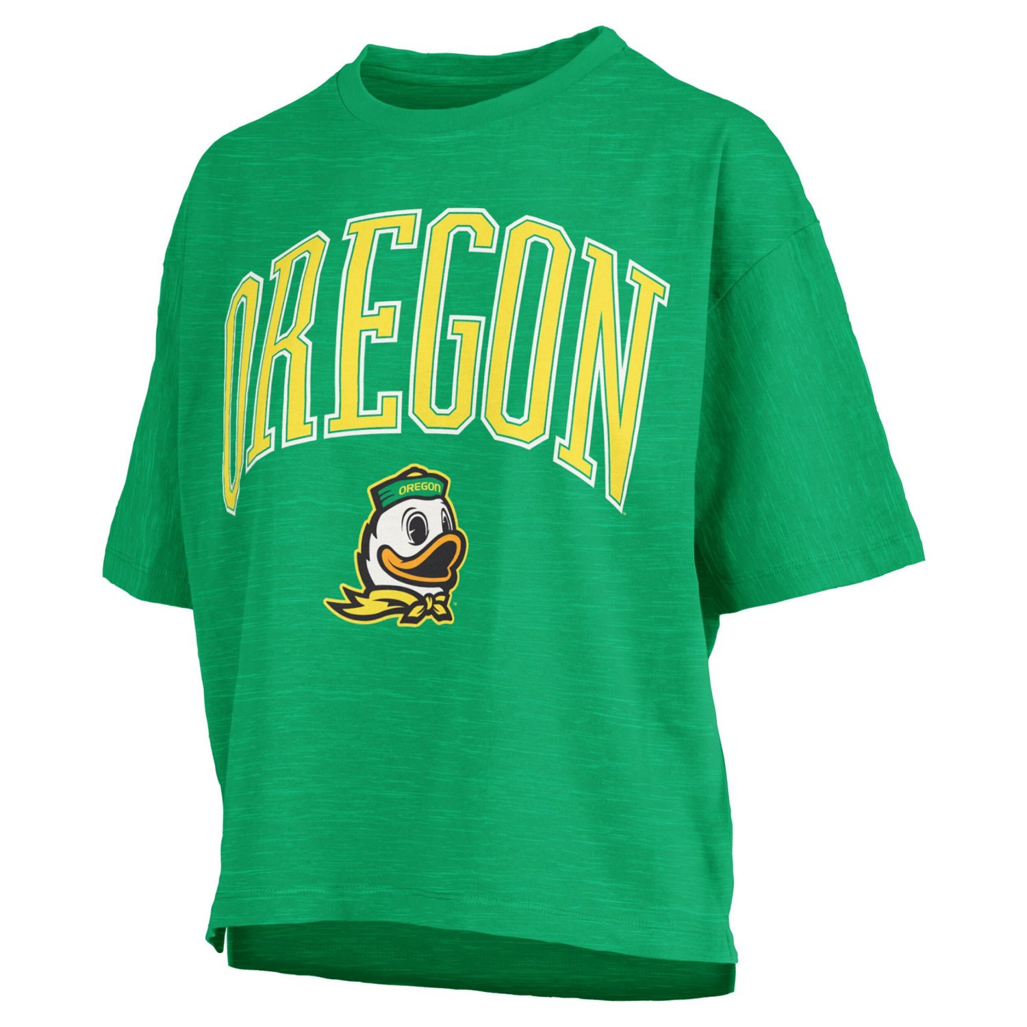 Pressbox Oregon Ducks Nelson Arch Over Logo Waist Length Oversized Slub T-Shirt - view number 2