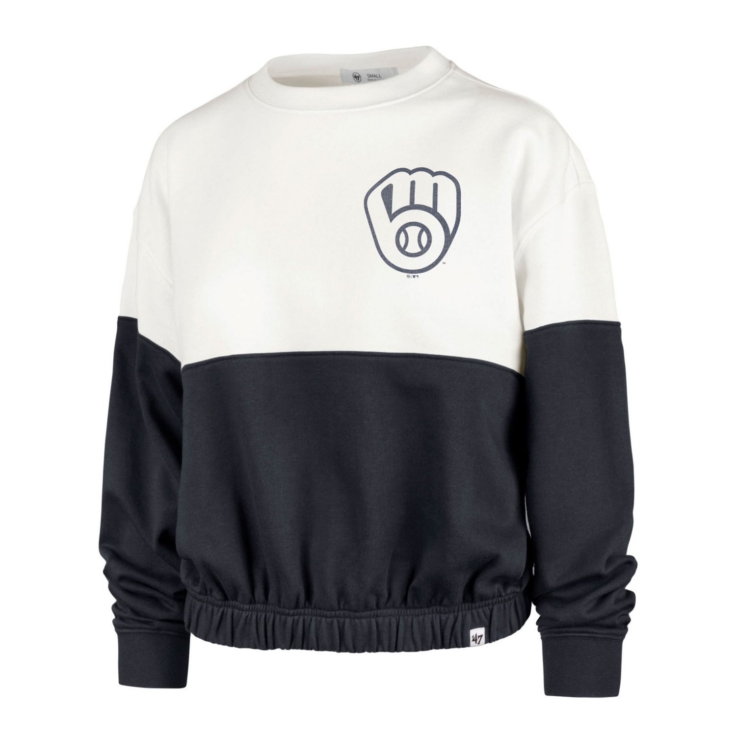 '47 /Navy Milwaukee Brewers Take Two Bonita Pullover Sweatshirt                                                                  - view number 2