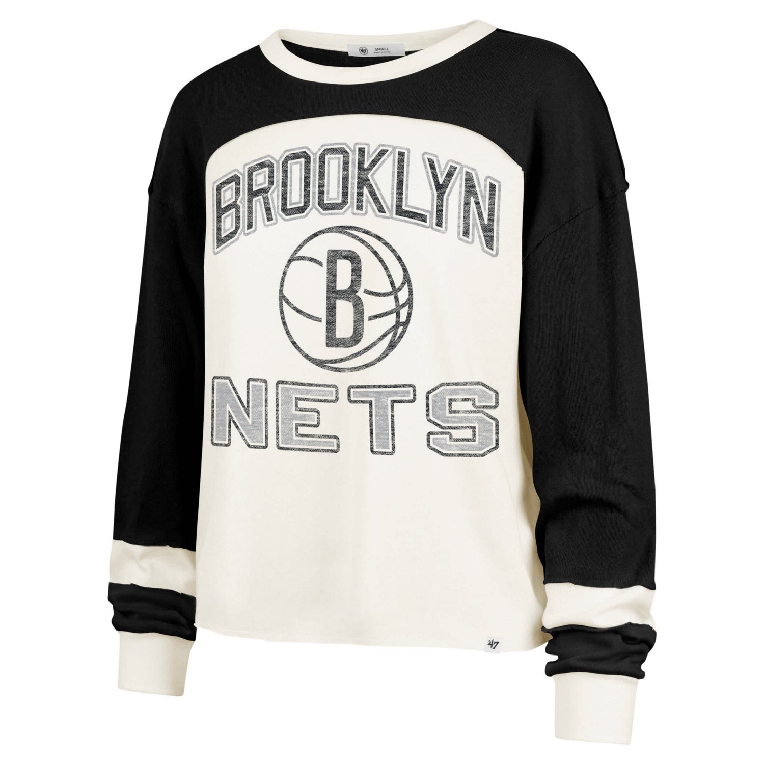 '47 Brooklyn Nets Curve Raglan Long Sleeve T-Shirt - view number 2