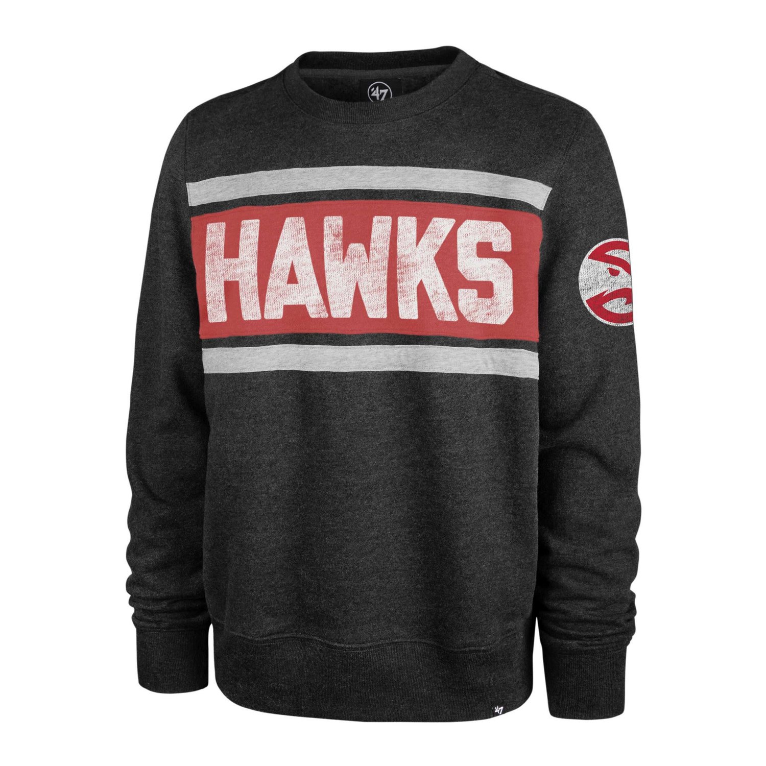'47 Heather Atlanta Hawks Tribeca Emerson Pullover Sweatshirt - view number 2
