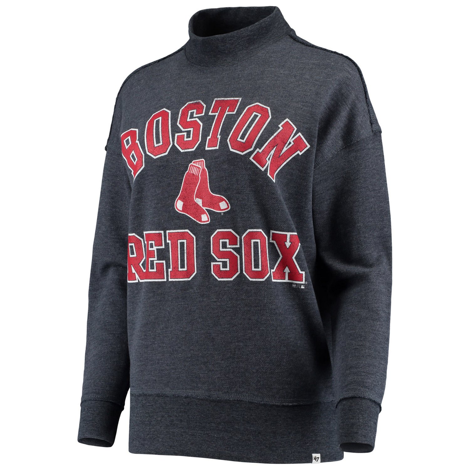 '47 Heathered Boston Red Sox Sasha Ivy Pullover Sweatshirt - view number 2