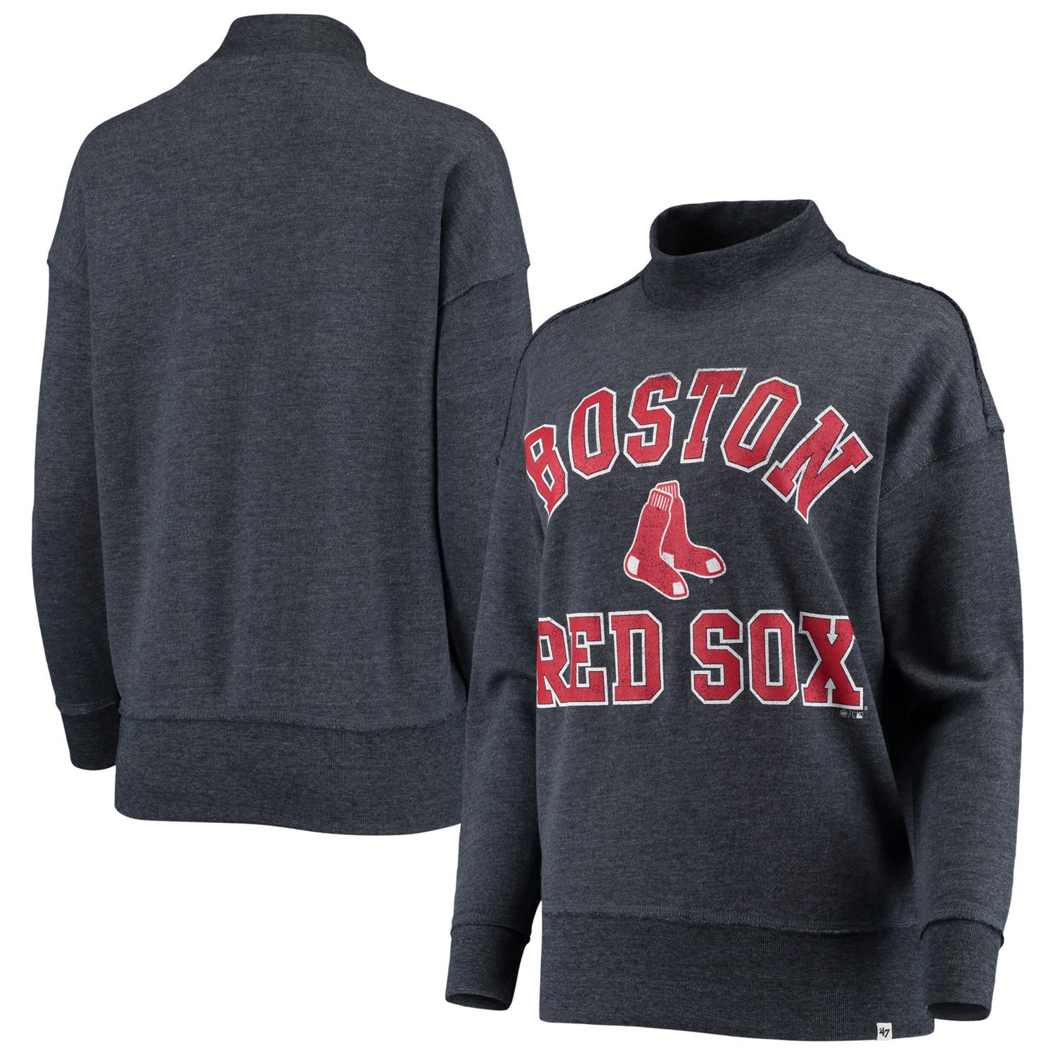 '47 Heathered Boston Red Sox Sasha Ivy Pullover Sweatshirt
