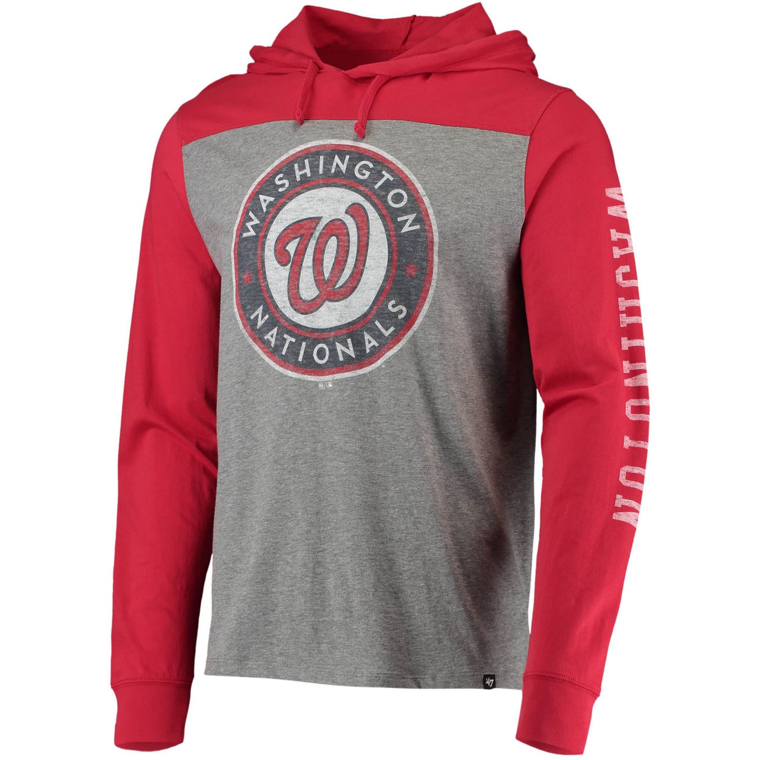 '47 Heathered Gray/ Washington Nationals Franklin Wooster Pullover Hoodie