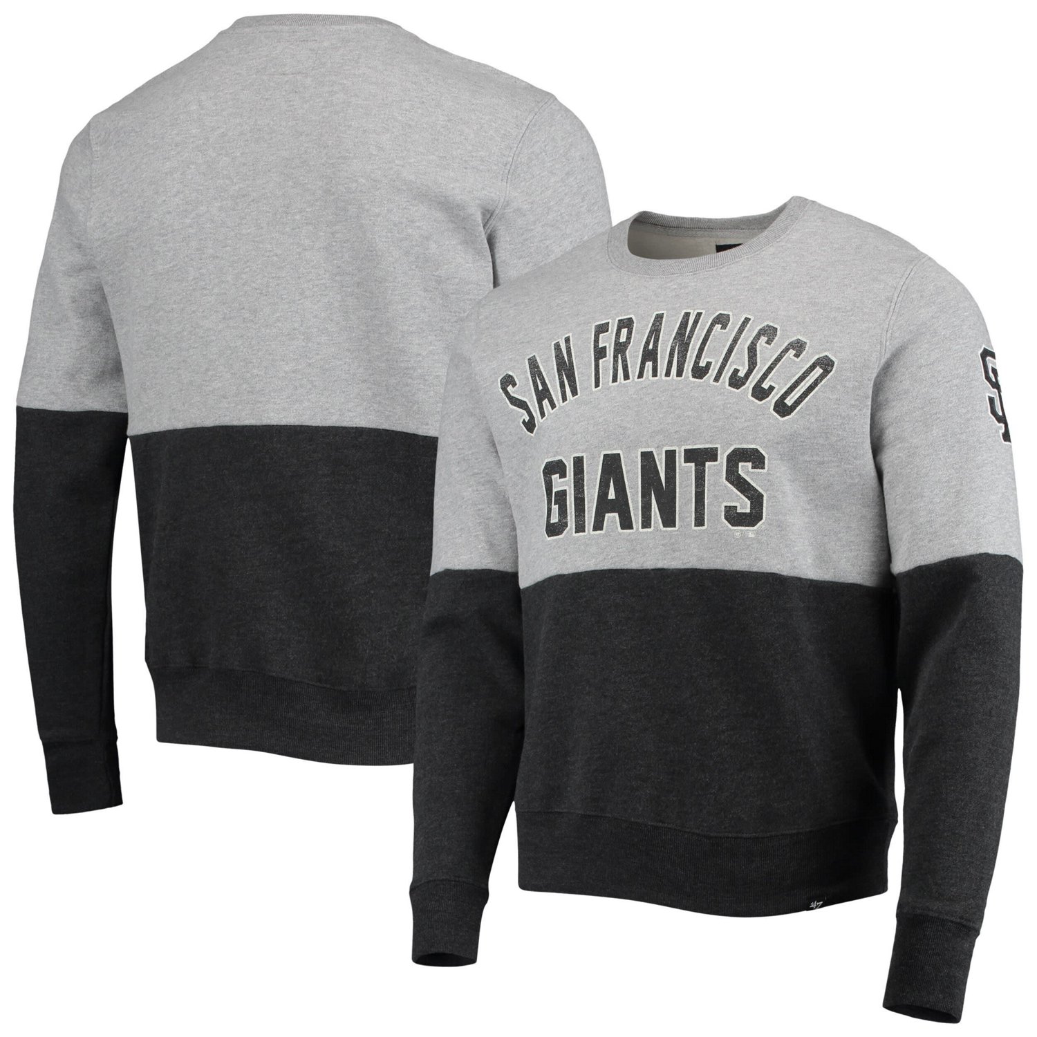 '47 Heathered Gray/Heathered San Francisco Giants Two-Toned Team Pullover Sweatshirt