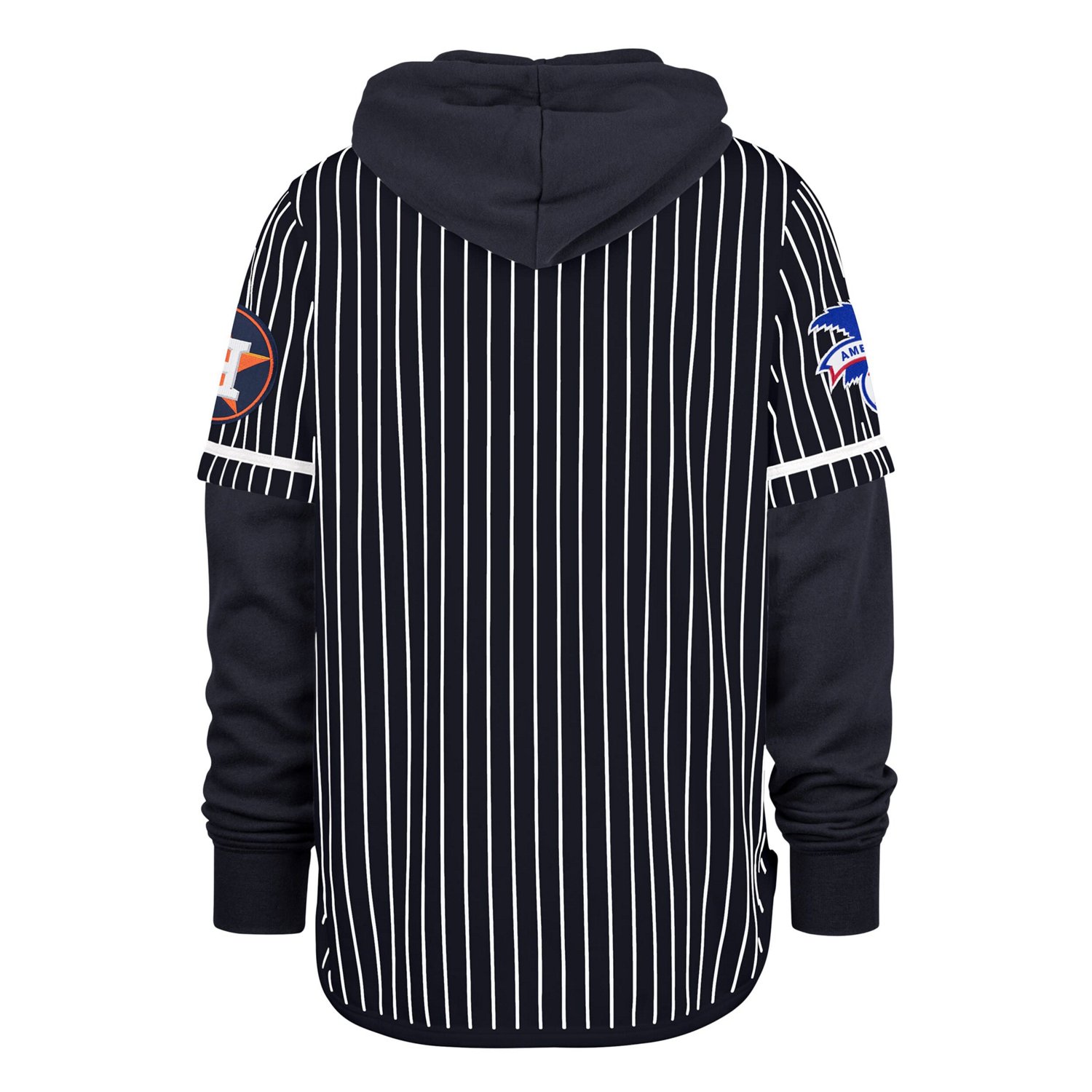 '47 Houston Astros Pinstripe Double Header Pullover Hoodie - view number 3