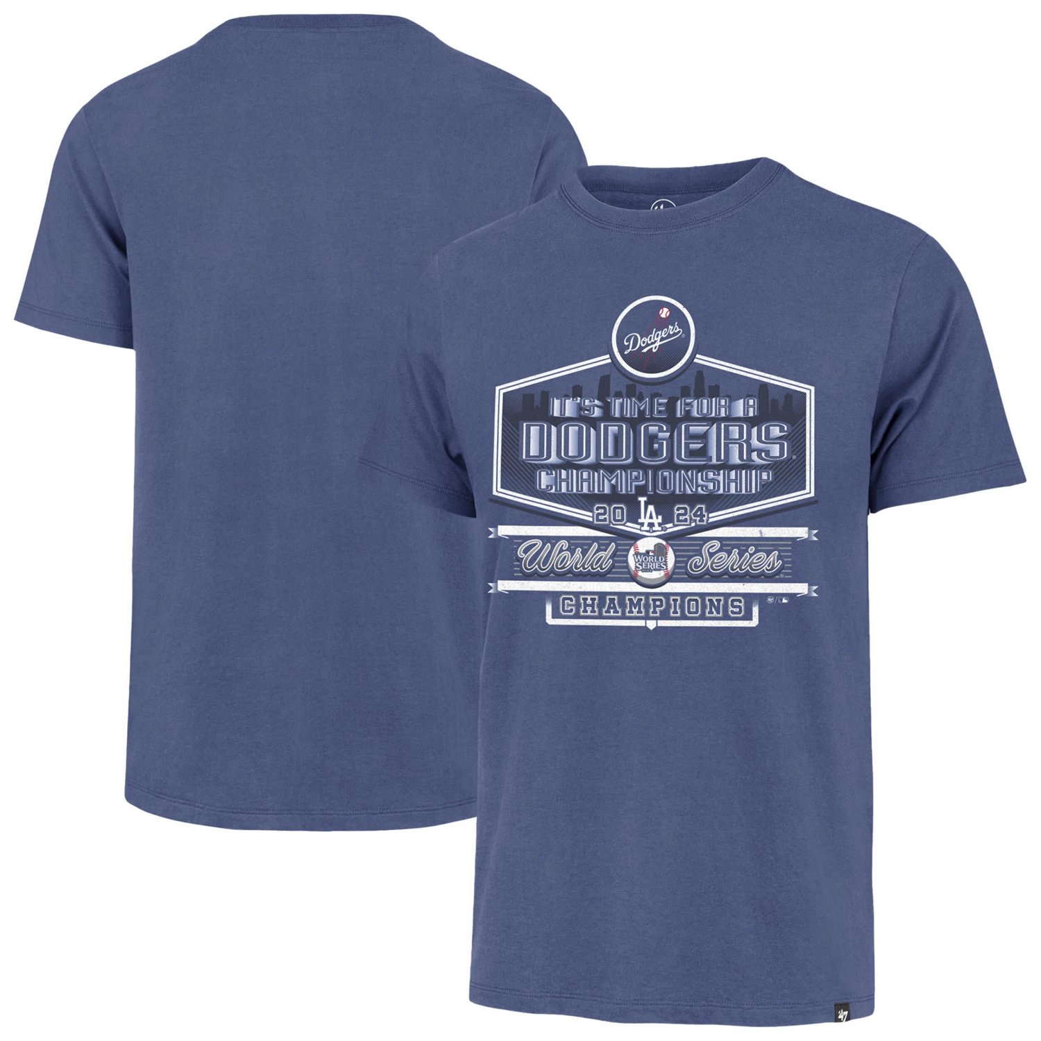 '47 Los Angeles Dodgers 2024 World Series Champions It's Time Skyline T-Shirt