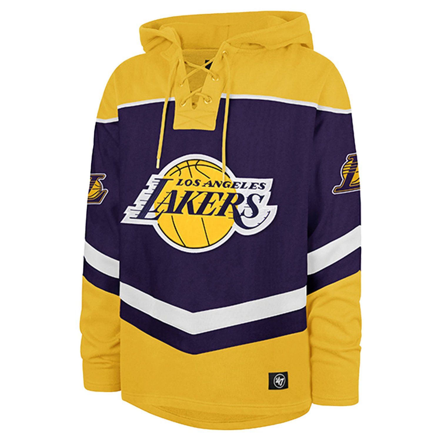 '47 Los Angeles Lakers Oversized Tri-Satin Layup Lacer Pullover Hoodie                                                           - view number 2