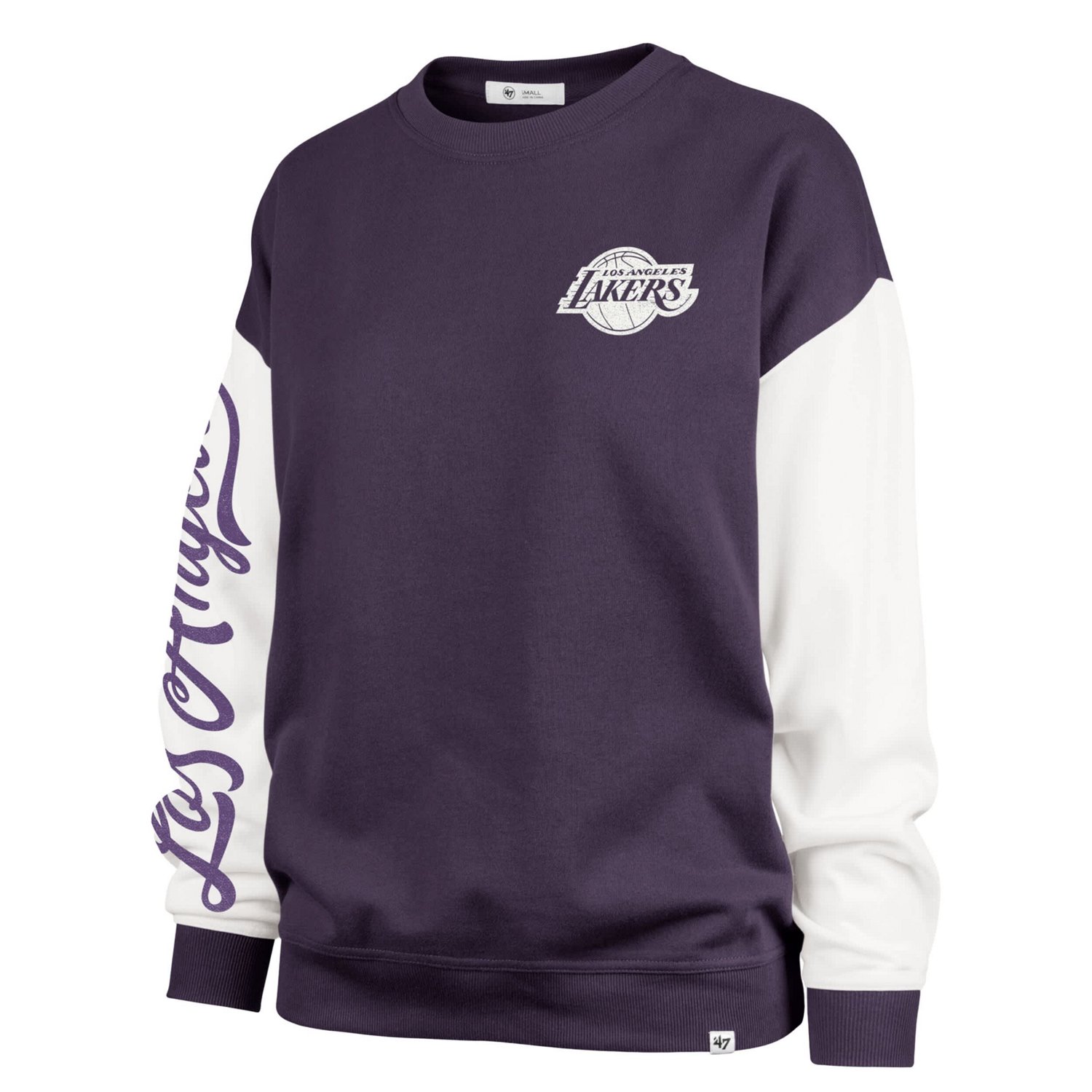 '47 Los Angeles Lakers Plus Size Oversized Rise Andie Pullover Sweatshirt - view number 2