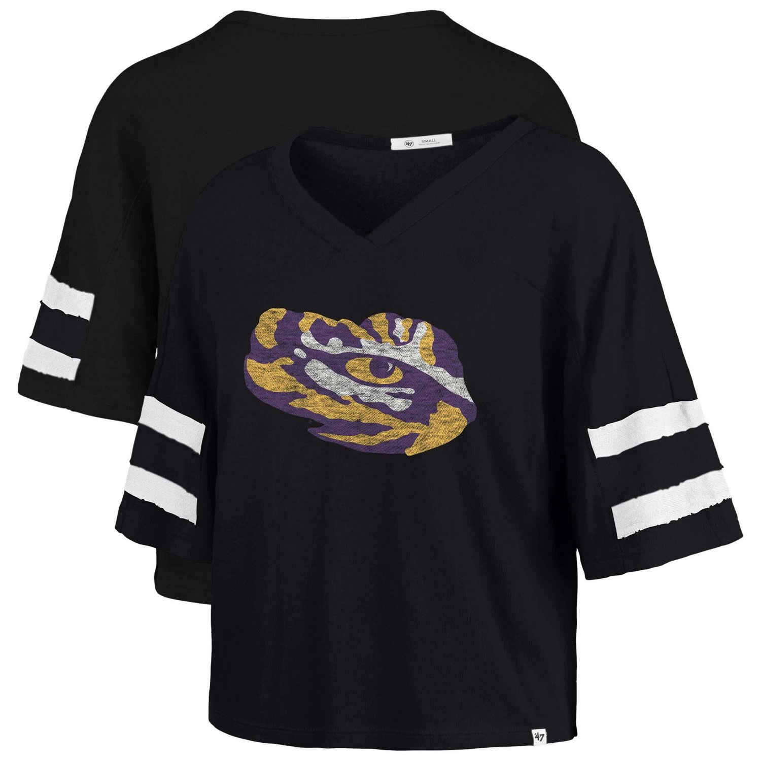 '47 LSU Tigers Premier Scout Sleeve Stripe Relaxed Dolman T-Shirt