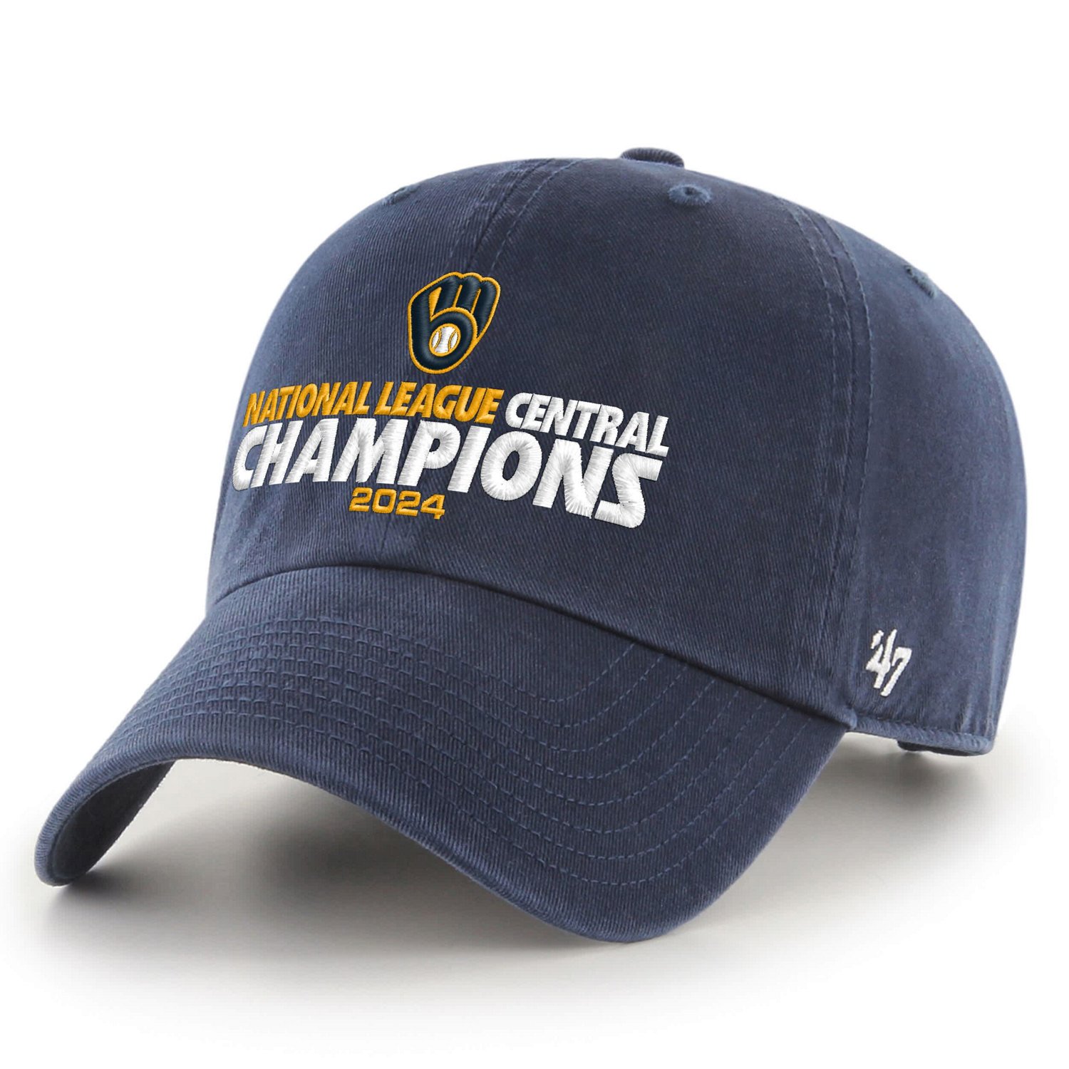 '47 Milwaukee Brewers 2024 NL Central Division Champions Clean Up Adjustable Hat