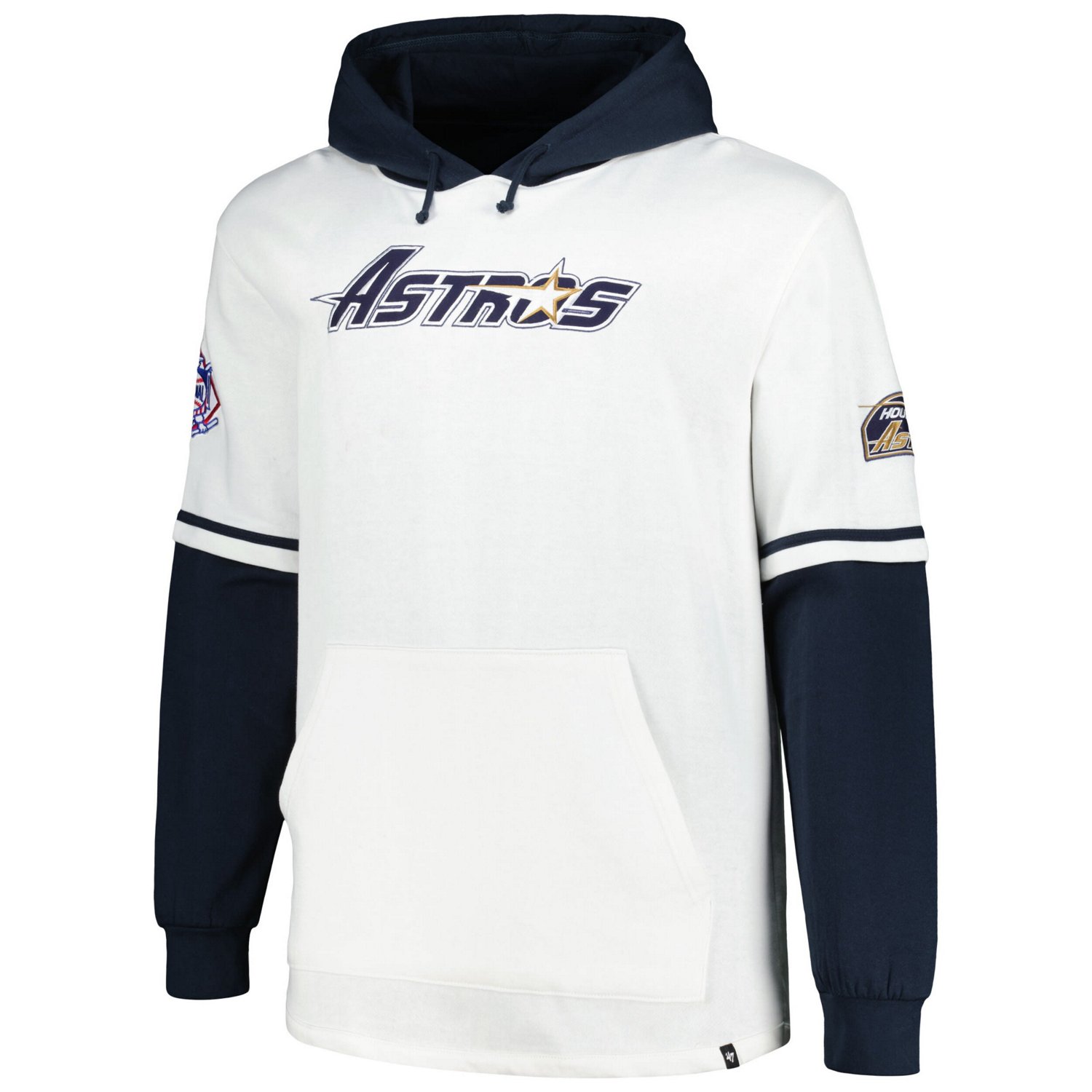 '47 Navy Houston Astros Big  Tall Trifecta Shortstop Pullover Hoodie - view number 2