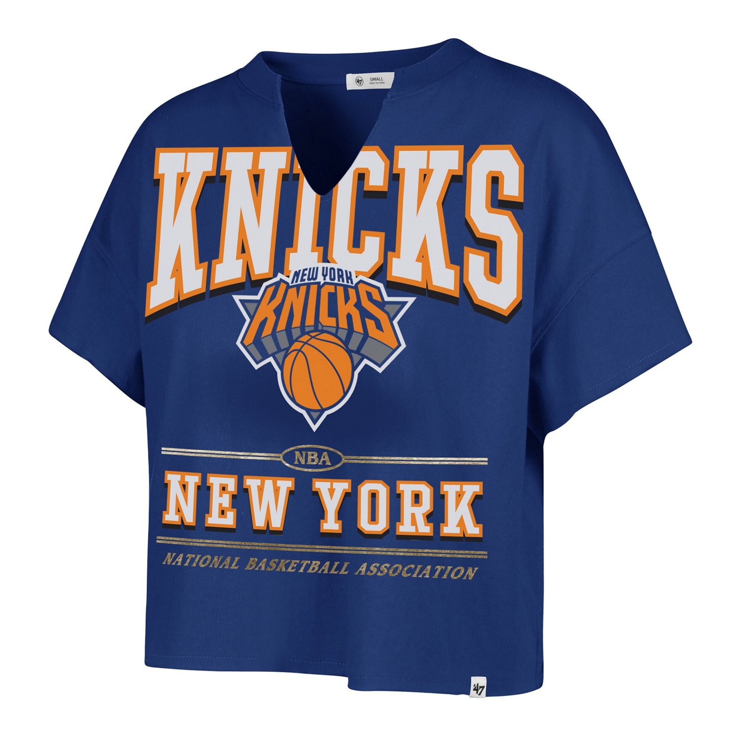 '47 New York Knicks Elation Oversized Notch Neck T-Shirt - view number 2
