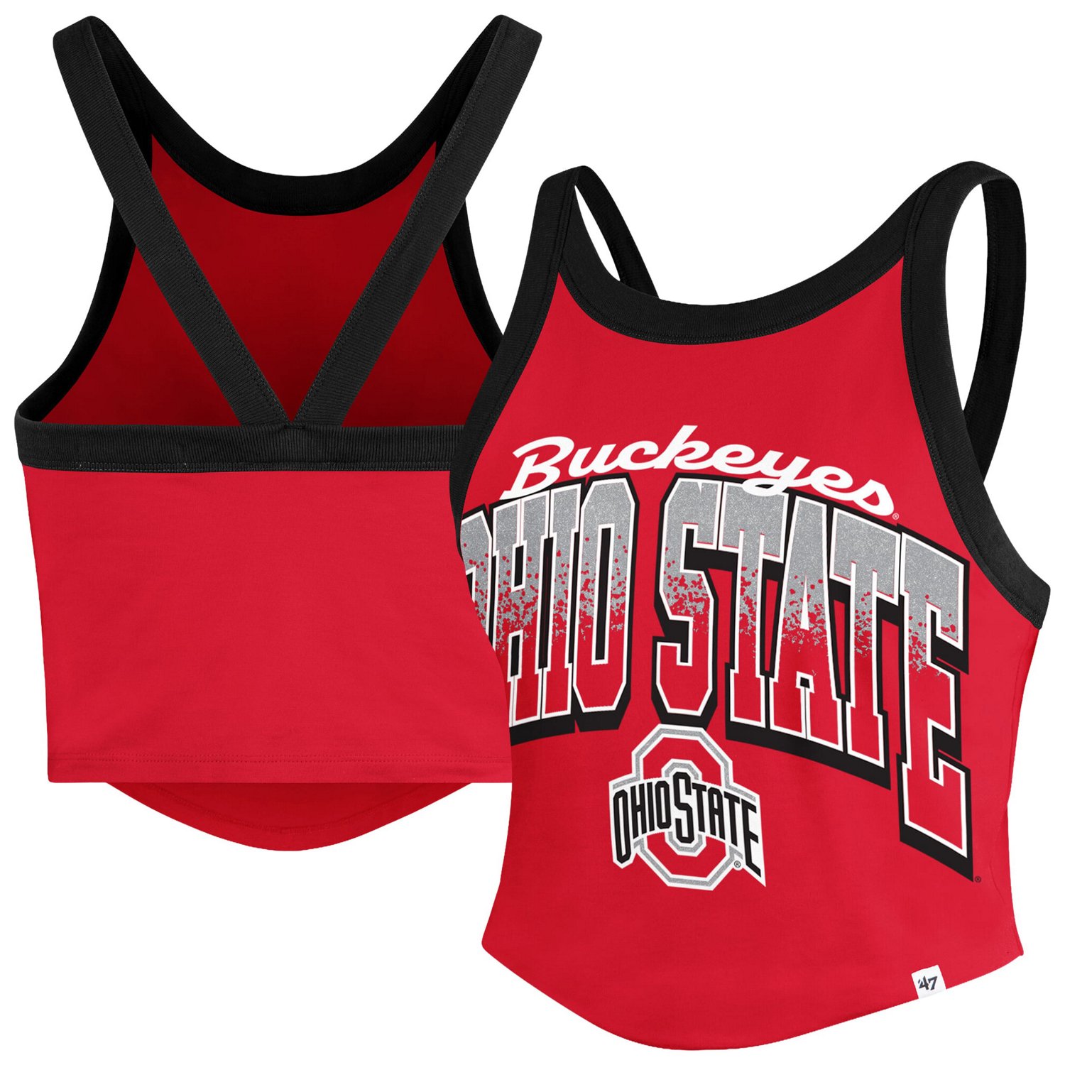 '47 Ohio State Buckeyes Shimmer Shadow Sporty Tank Top