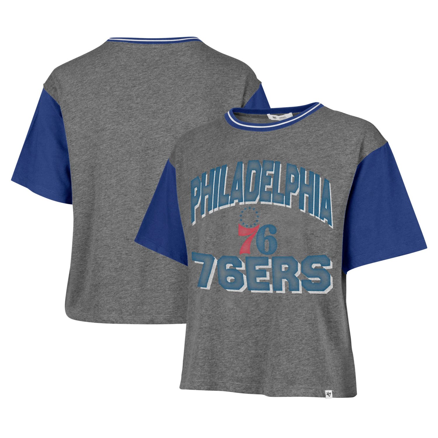'47 Philadelphia 76ers Rise Clubhouse Ziggy Color Block T-Shirt