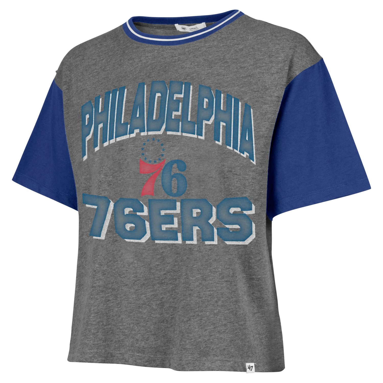 '47 Philadelphia 76ers Rise Clubhouse Ziggy Color Block T-Shirt - view number 2