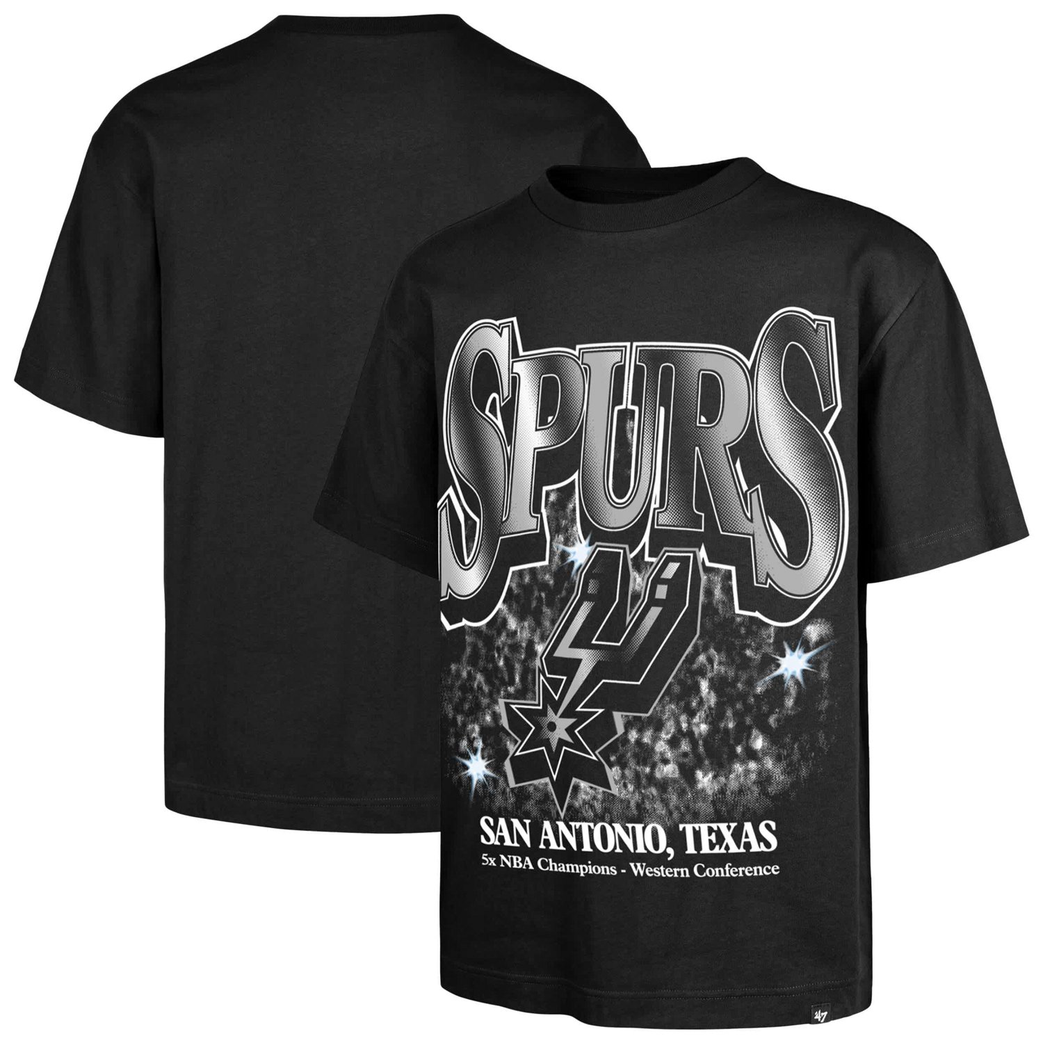 '47 San Antonio Spurs Past Champs Collection Flashbulb Foundation T-Shirt