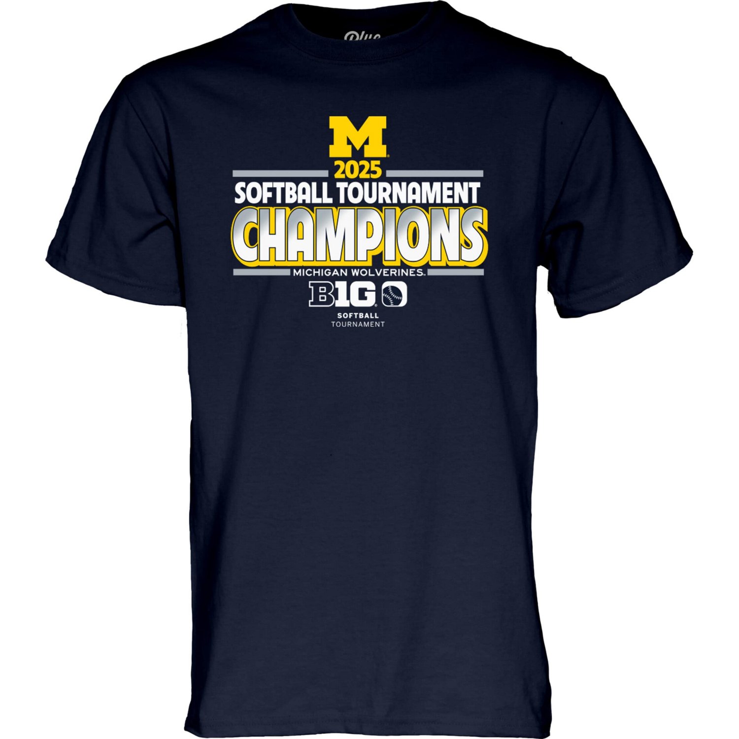 84 Michigan Wolverines 2025 Big Ten Softball Conference Tournament Champions Locker Room T-Shirt