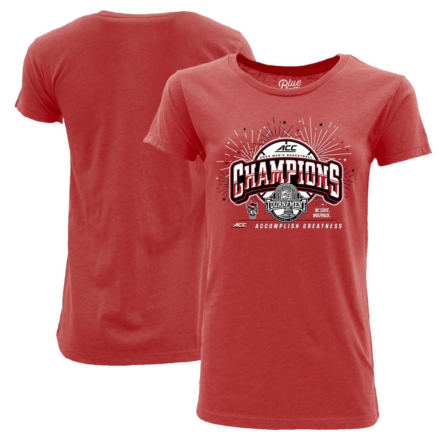 84 NC State Wolfpack 2024 ACC Men's Basketball Conference Tournament Champions Locker Room T-Shirt