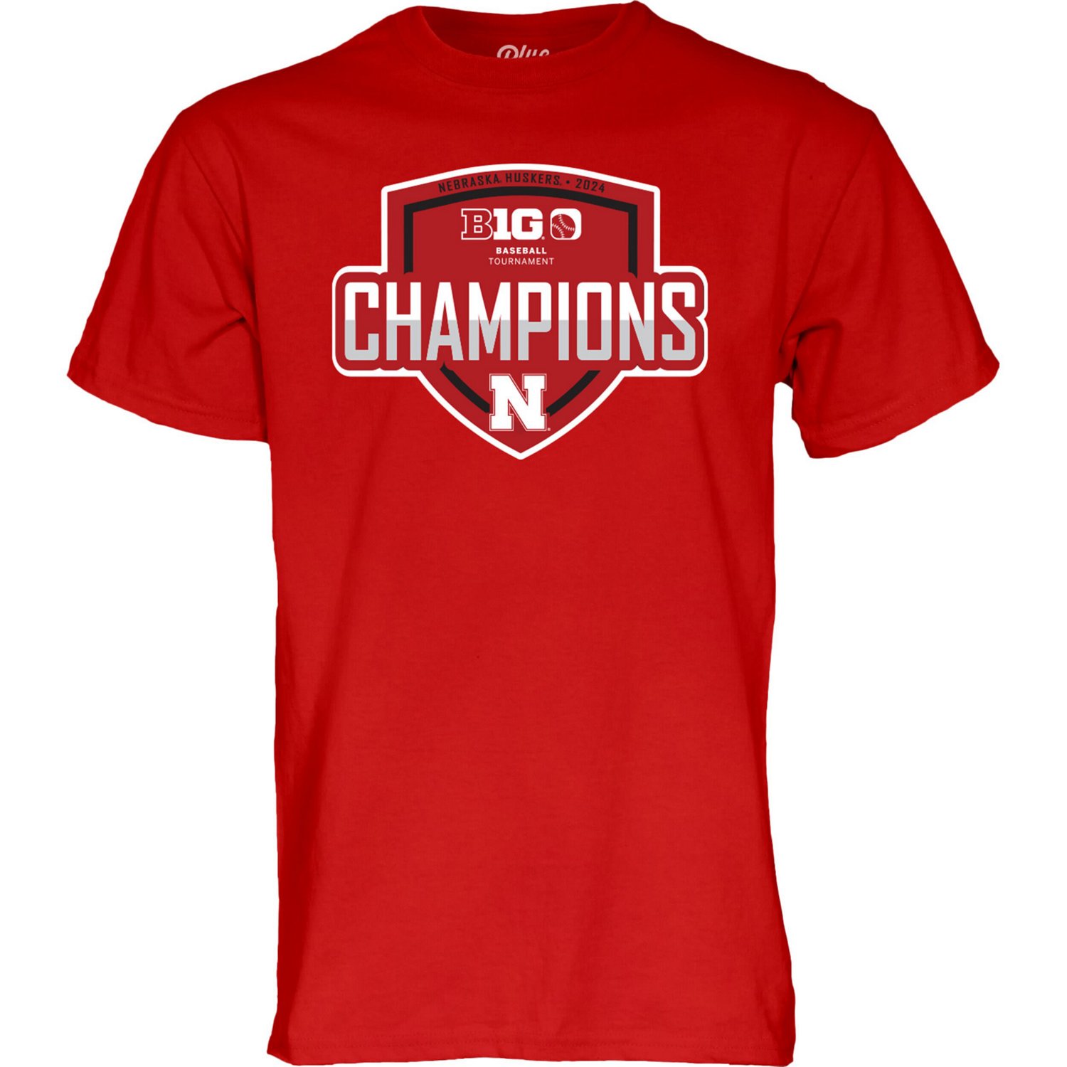 84 Nebraska Huskers 2024 Big 10 Baseball Conference Tournament Champions Locker Room T-Shirt - view number 2