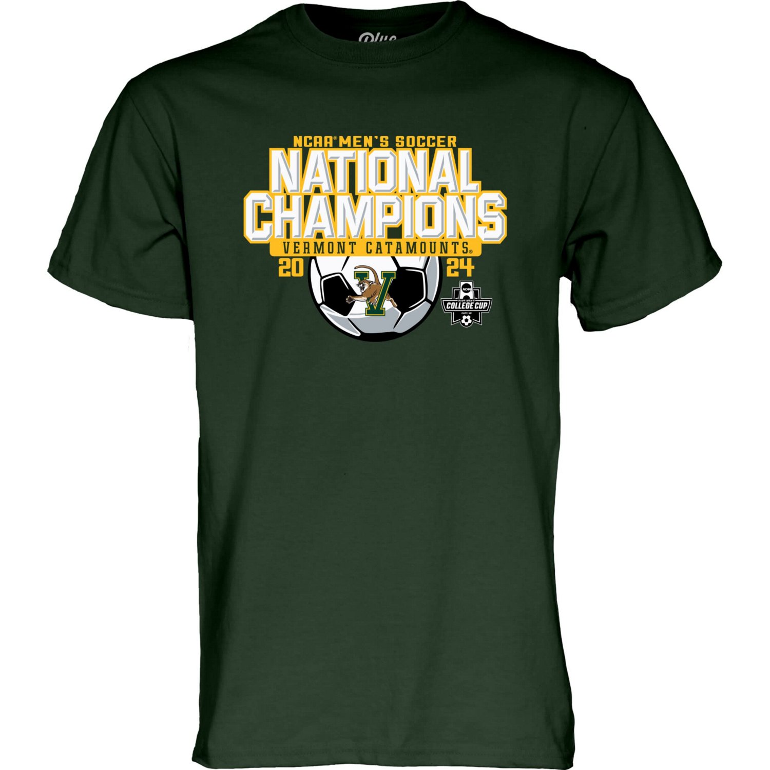 84 Vermont Catamounts 2024 NCAA Soccer National Champions T-Shirt - view number 2
