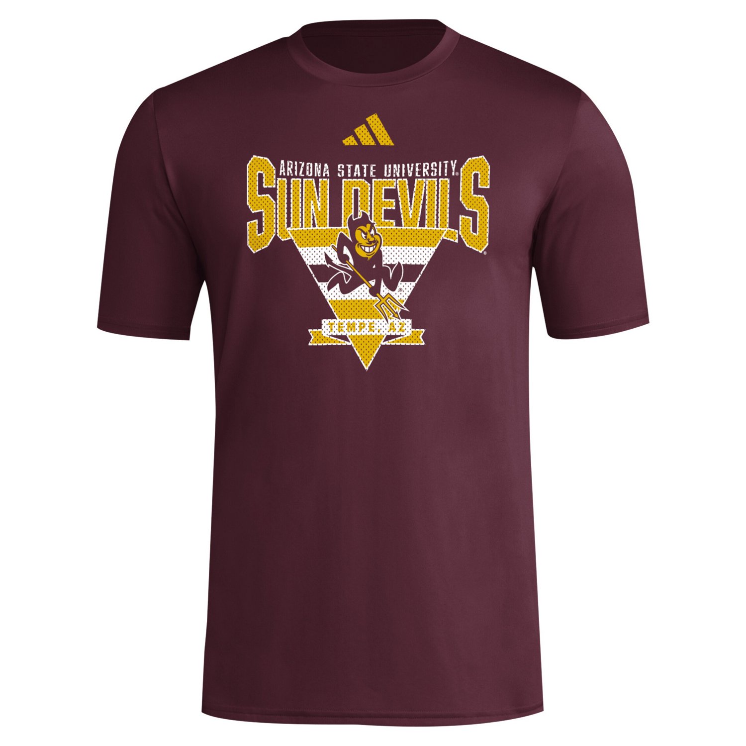 adidas Arizona State Sun Devils 2024 Locker Trilateral Pre-Game T-Shirt - view number 2