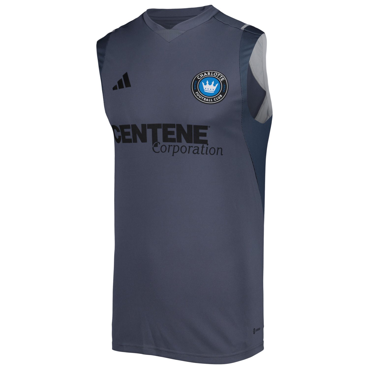 adidas Charlotte FC 2023 On-Field Sleeveless Training Jersey