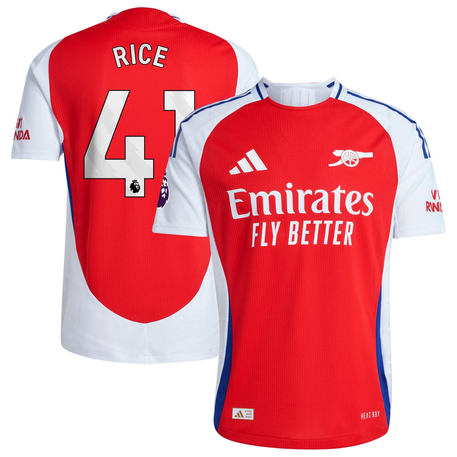 adidas Declan Rice Arsenal 2024 25 Home Authentic Player Jersey