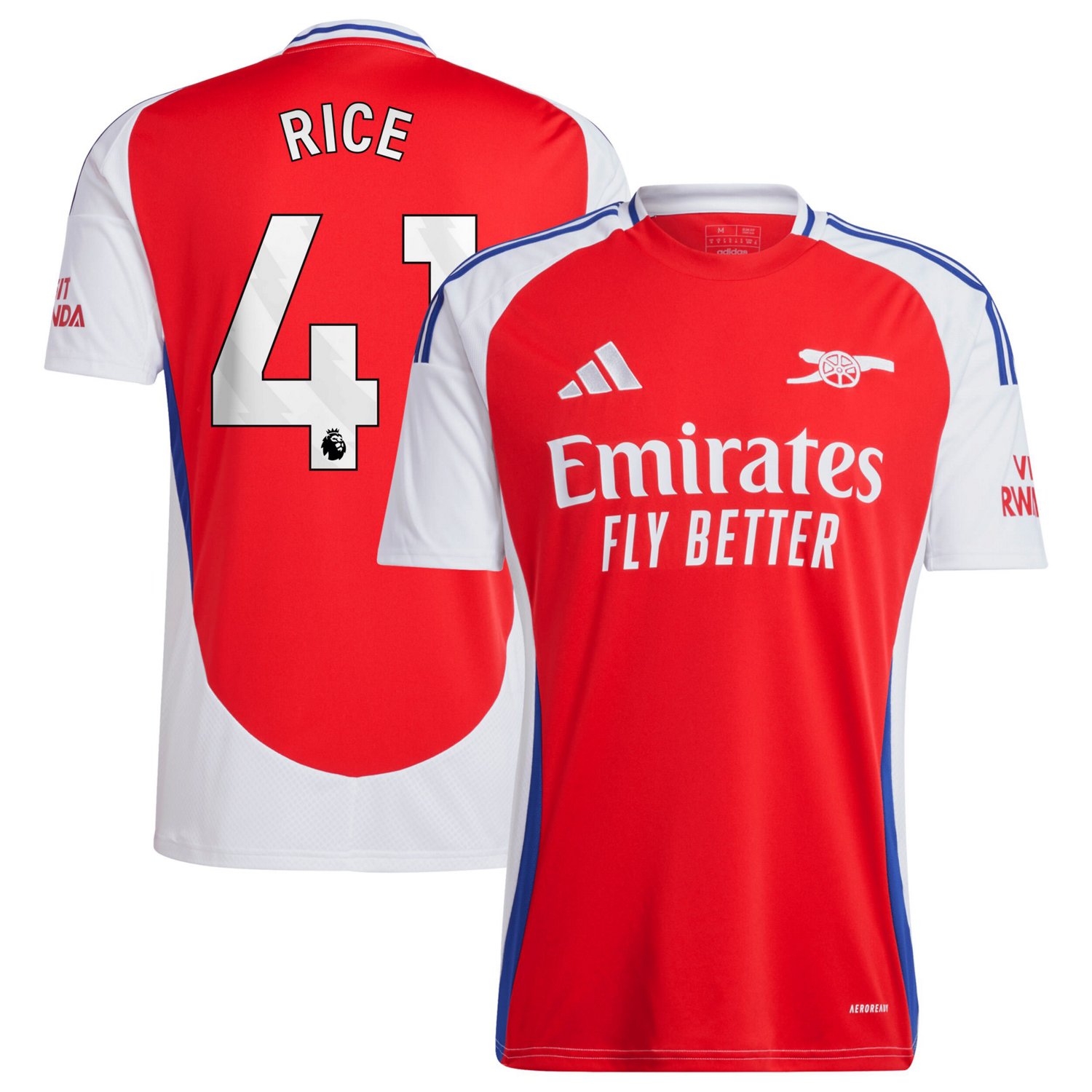 adidas Declan Rice Arsenal 2024 25 Home Replica Player Jersey
