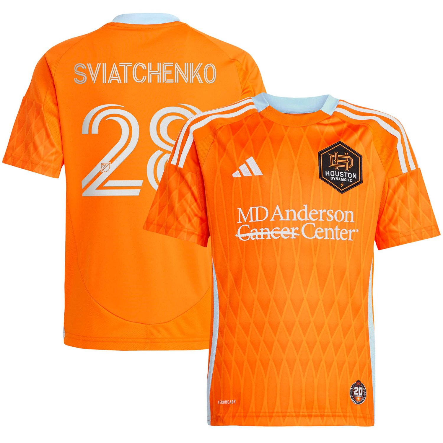 adidas Erik Sviatchenko Houston Dynamo FC 2025 Season 20 Replica Player Jersey