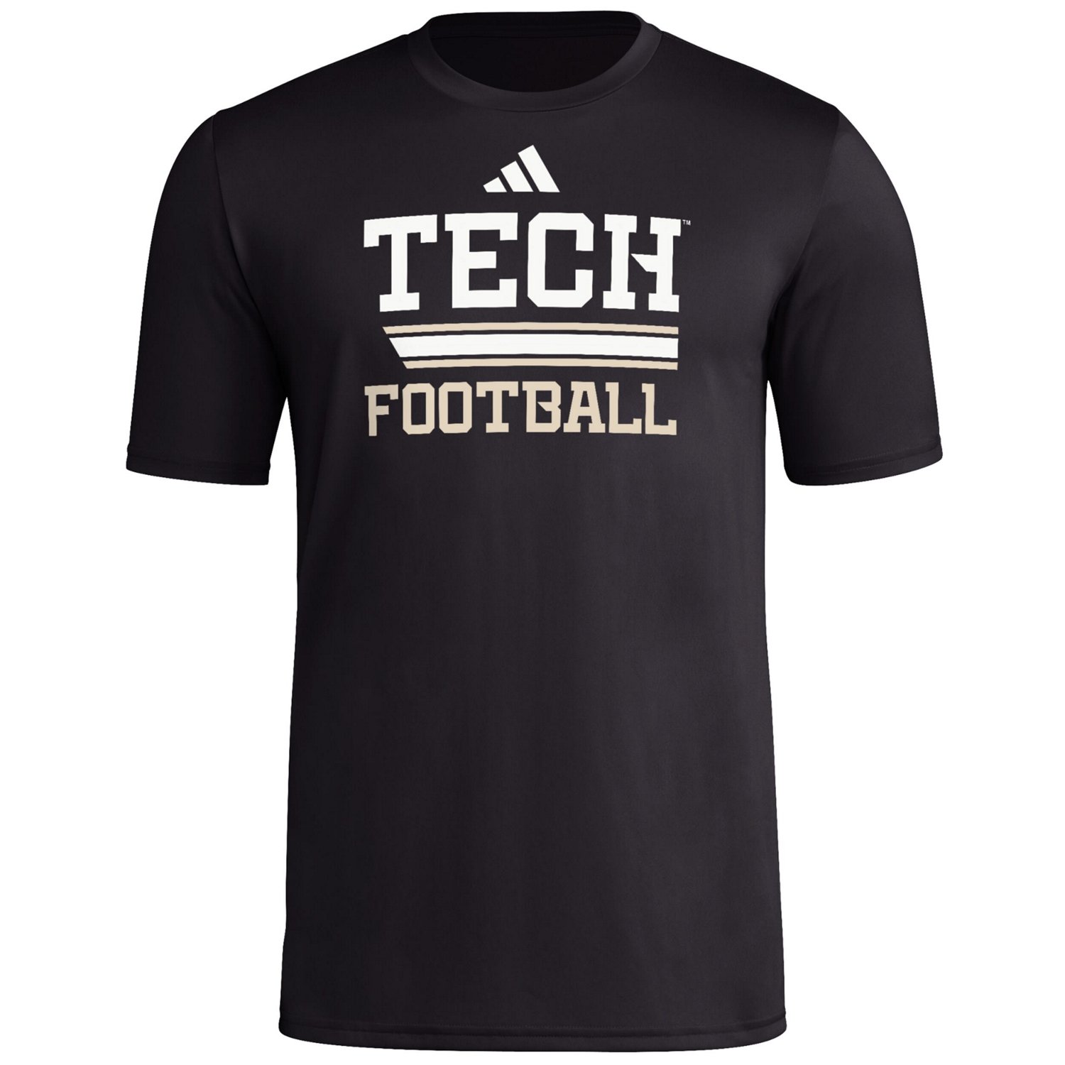 adidas Georgia Tech Yellow Jackets Sideline Strategy Glow Pregame T-Shirt - view number 2