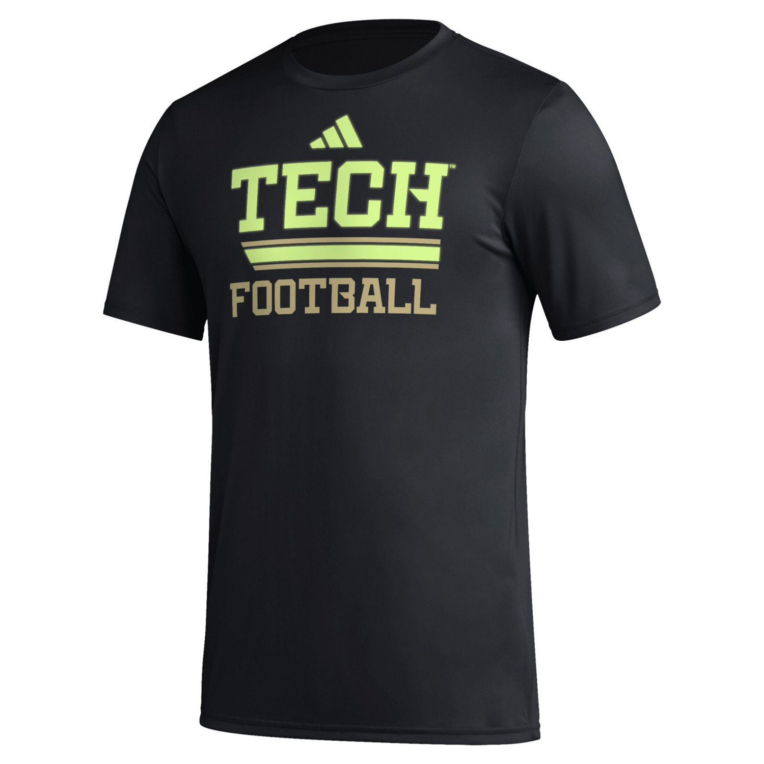 adidas Georgia Tech Yellow Jackets Sideline Strategy Glow Pregame T-Shirt - view number 4