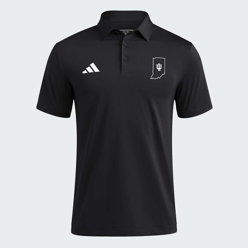 adidas Men's Indiana Hoosiers Ultimate365 Polo Shirt - Black