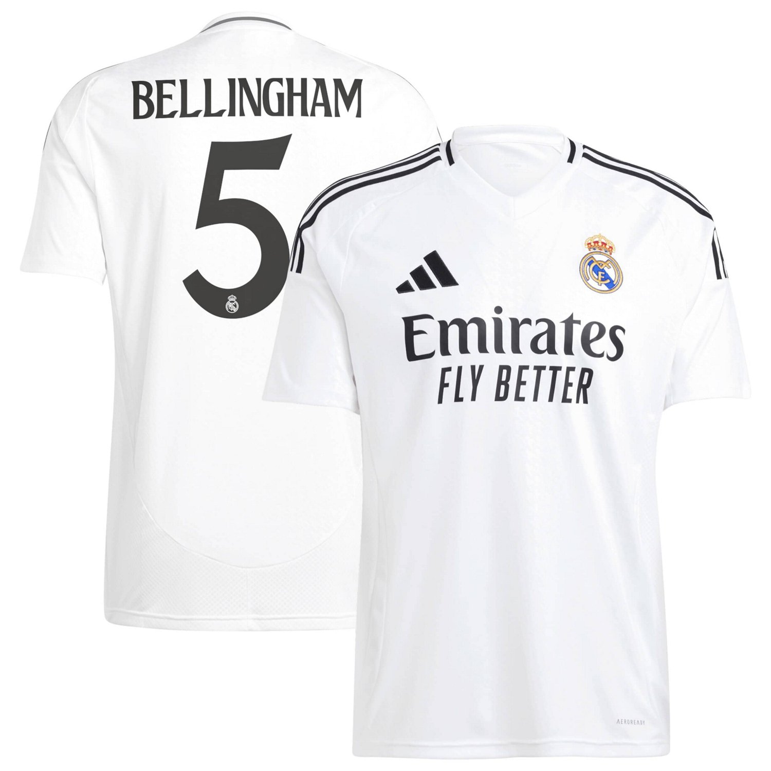 adidas Jude Bellingham Real Madrid 2024 25 Home Replica Player Jersey