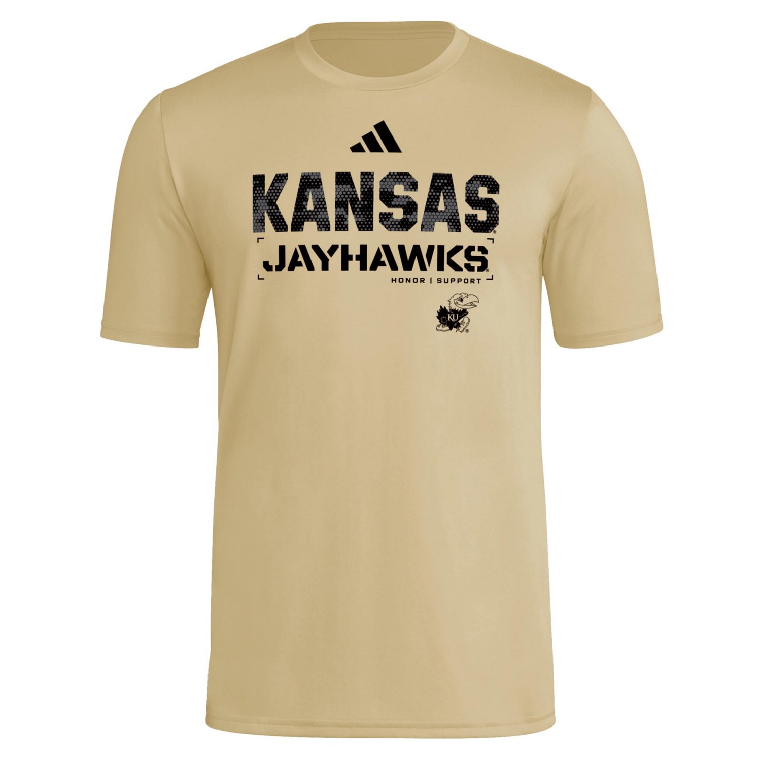 adidas Kansas Jayhawks 2025 Military Appreciation Pre-Game AEROREADY T-Shirt - view number 2