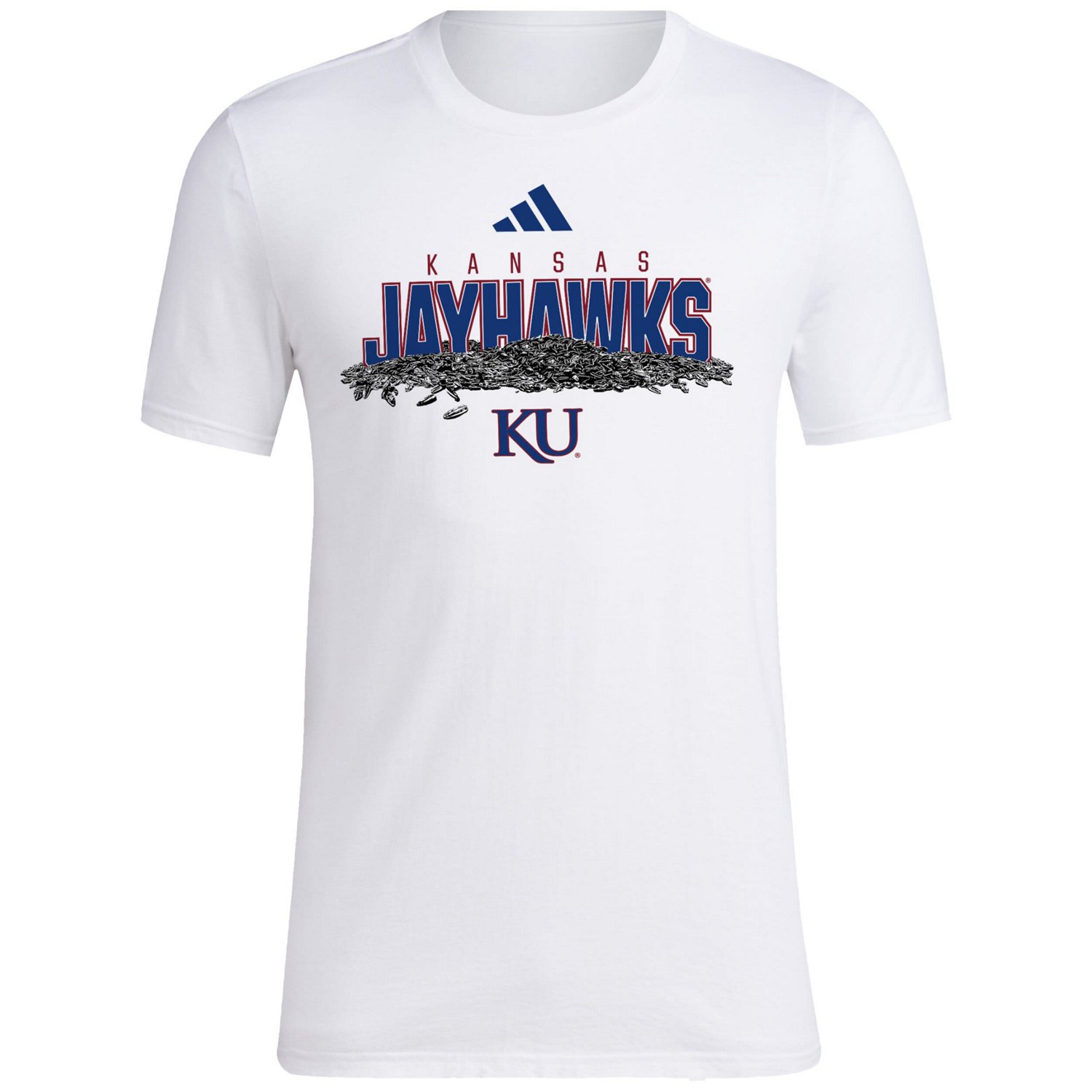 adidas Kansas Jayhawks Baseball Sunflower Seeds T-Shirt - view number 2