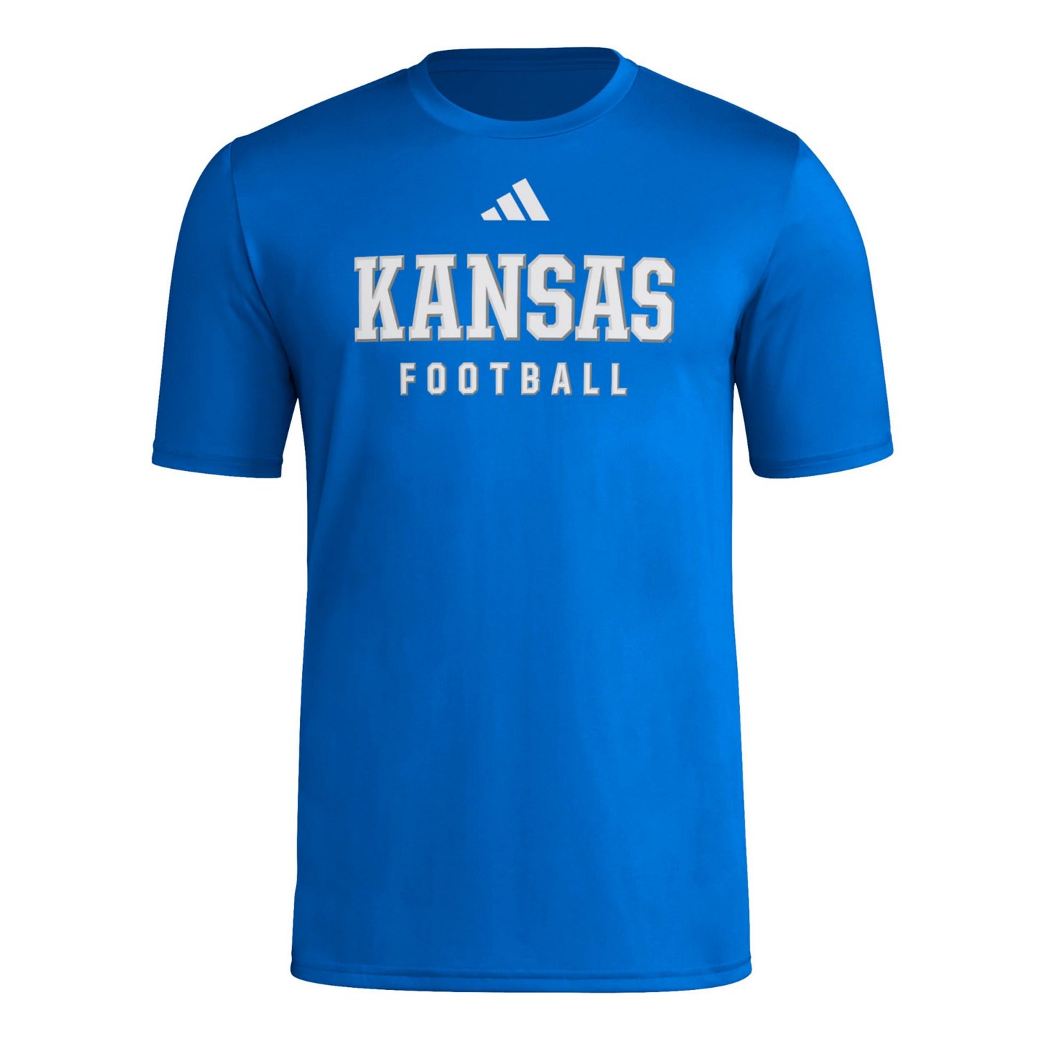 adidas Kansas Jayhawks Locker Practice Football Pre-Game T-Shirt