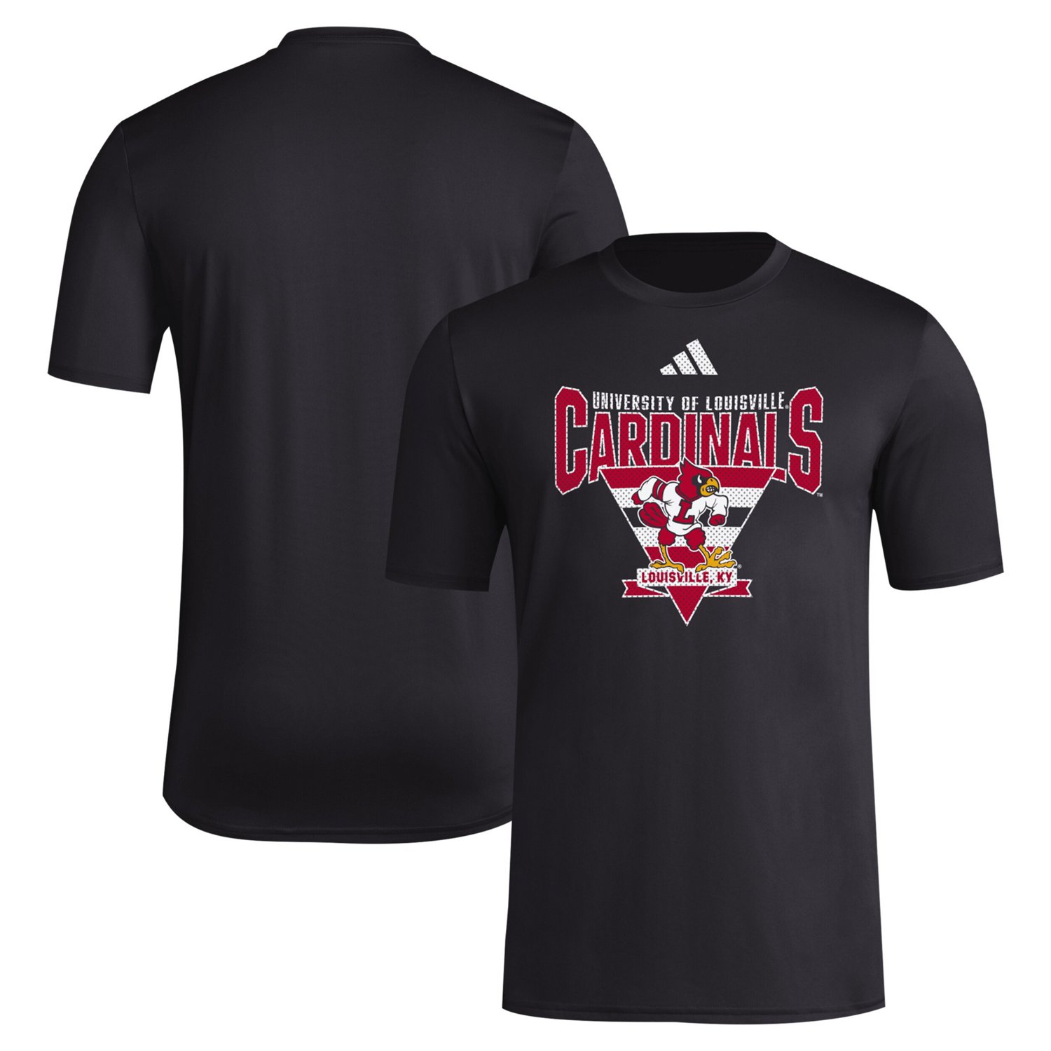 adidas Louisville Cardinals 2024 Locker Trilateral Pre-Game T-Shirt