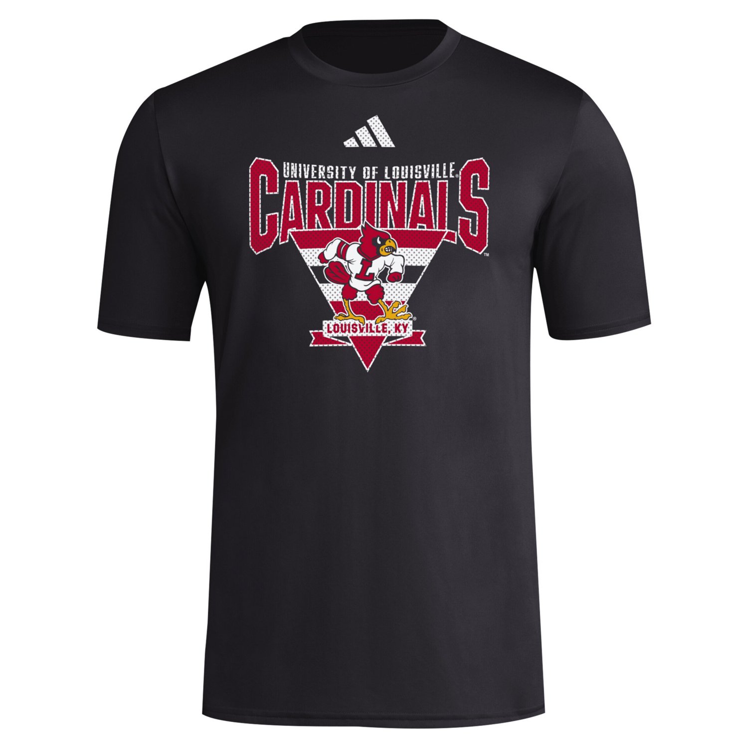 adidas Louisville Cardinals 2024 Locker Trilateral Pre-Game T-Shirt - view number 2
