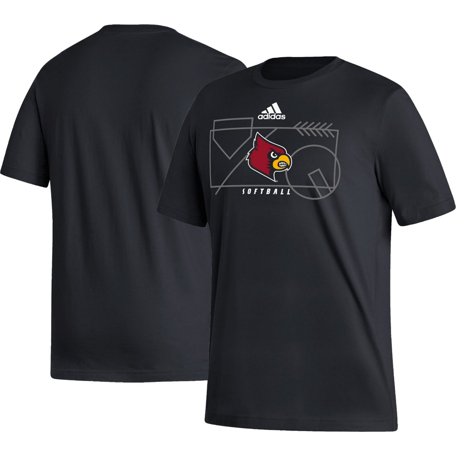 adidas Louisville Cardinals Locker Lines Softball Fresh T-Shirt