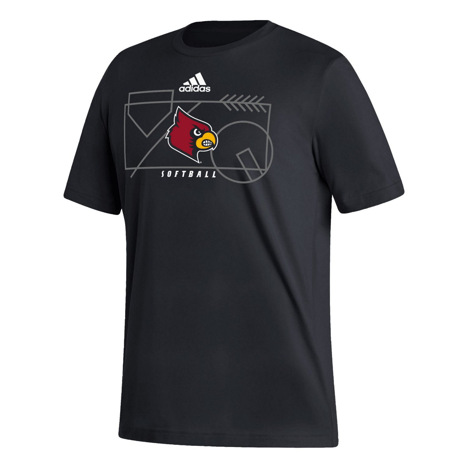 adidas Louisville Cardinals Locker Lines Softball Fresh T-Shirt - view number 2