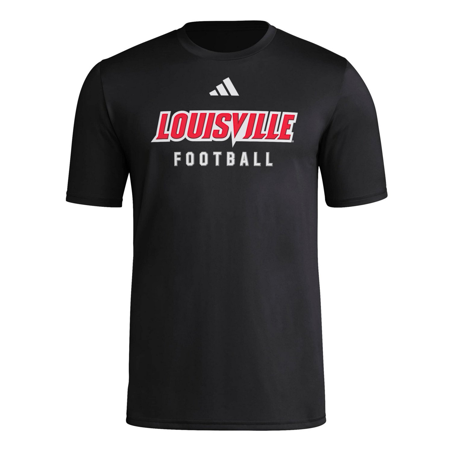 adidas Louisville Cardinals Locker Practice Football Pre-Game T-Shirt - view number 2