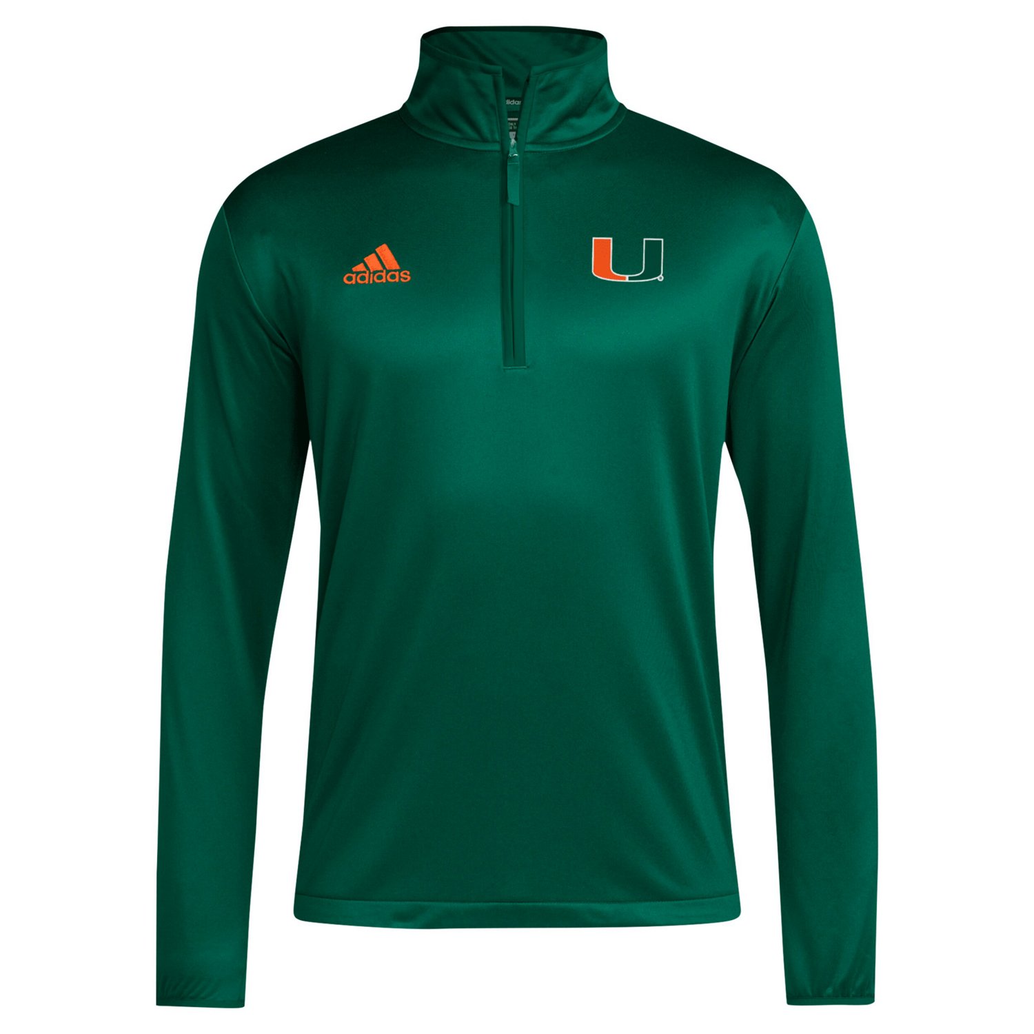 adidas Miami Hurricanes 2024 Coaches Sideline Quarter-Zip Top - view number 2