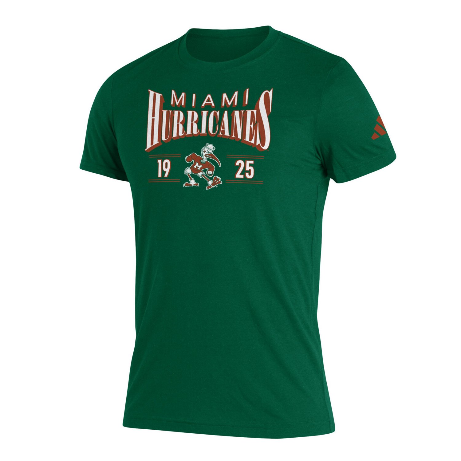 adidas Miami Hurricanes Along The Shadow Tri-Blend T-Shirt - view number 2