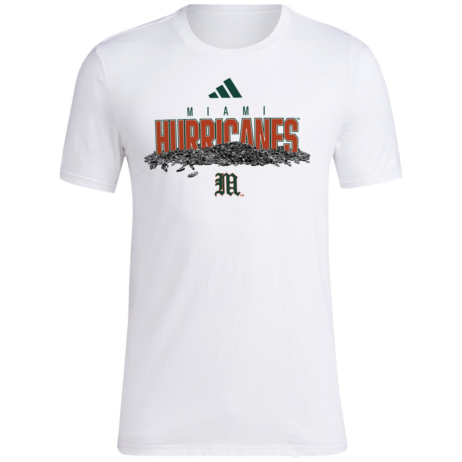 adidas Miami Hurricanes Baseball Sunflower Seeds T-Shirt - view number 2