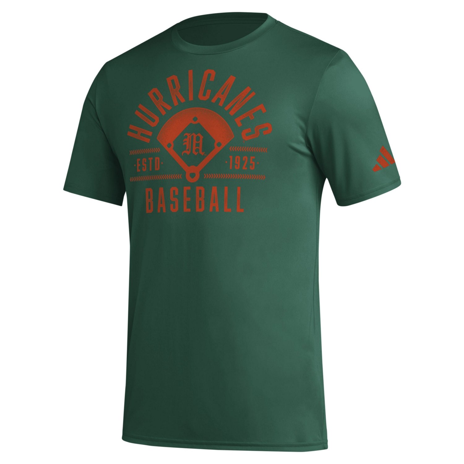 adidas Miami Hurricanes Exit Velocity Baseball Pregame AEROREADY T-Shirt - view number 2